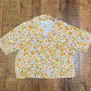 Vans floral button up
